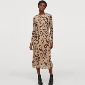 Leopard Print Long Sleeve Dress